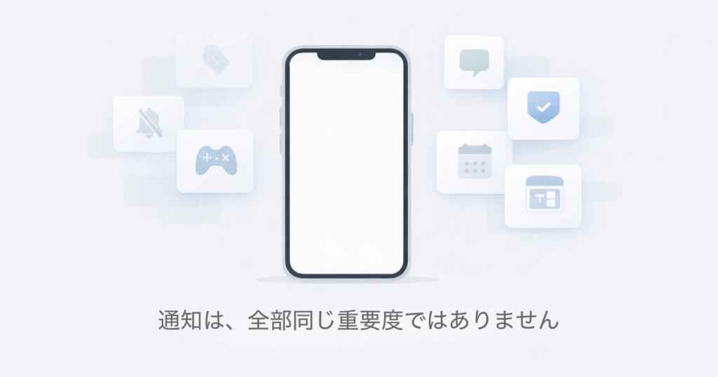 通知は、全部同じ重要度ではありません